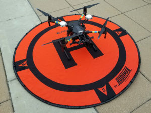 Institute of Geotechnology drone on landing pad.
