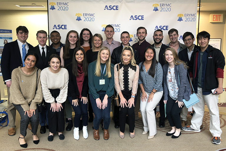 Group photo of students attending the ASCE Leadership Conference.