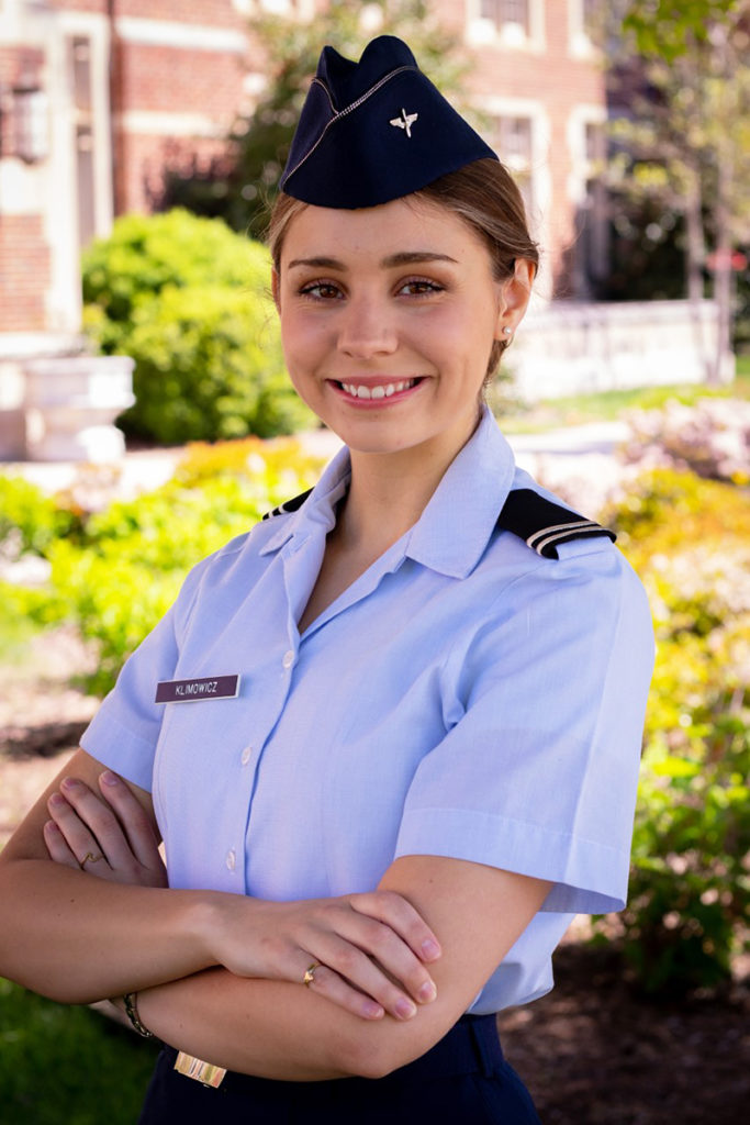 Kadee Klimowicz in her Air Force uniform.