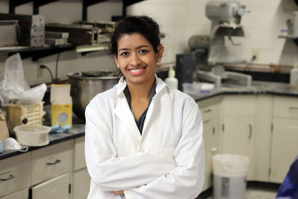Debalina Ghosh in a laboratory.