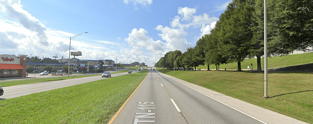 Google Maps view of a portion of Alcoa Highway.