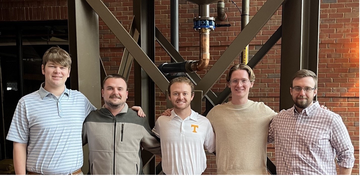 The Civil and Environmental Engineering student team of Jonathan Shell, Griffin Bedell, Ben Archibald, Will Pugh, Jack Bristol