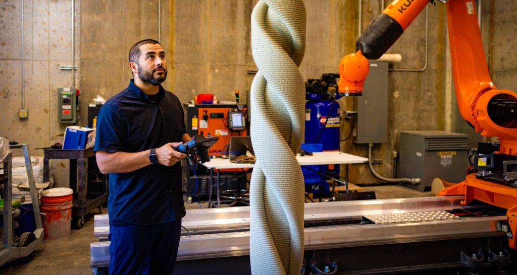 Marshall Prado works with 3D Printer