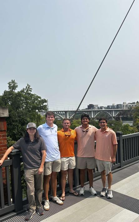 From left to right: Jackson Roberts, Andrew Meinhart, Lucas Kuenstle, Daniel Garcia, and Matthew Chiozza